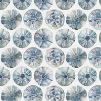  Samples - Sea Urchin Printed Fabric Sample Swatch Slate Voyage Maison