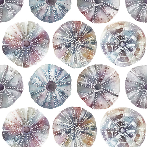Abstract Purple M2M - Sea Urchin Printed Cotton Made to Measure Roman Blinds Abalone Voyage Maison