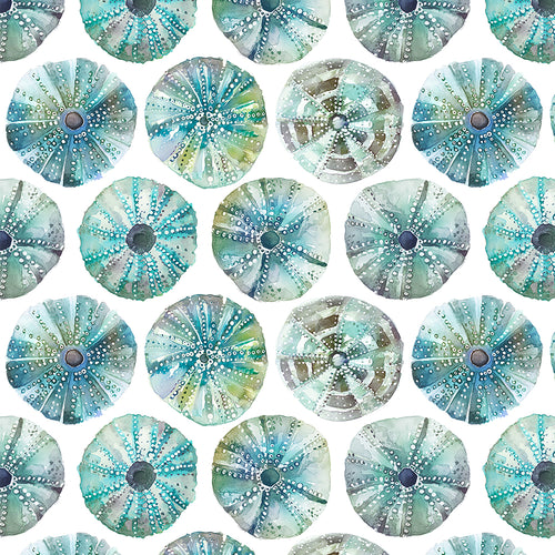 Green Wallpaper - Sea Urchin  1.4m Wide Width Wallpaper (By The Metre) Kelpie Voyage Maison