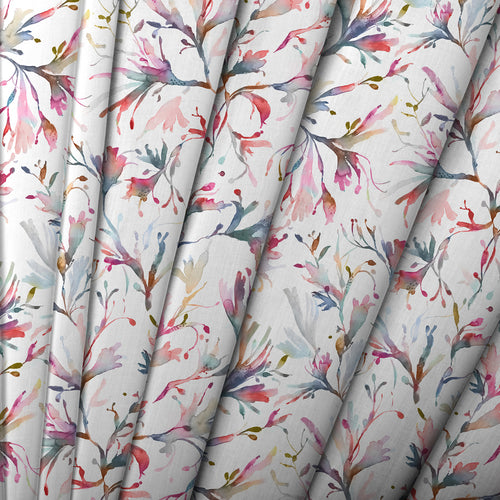 Floral Pink M2M - Seaweed Printed Cotton Made to Measure Roman Blinds Abalone Voyage Maison