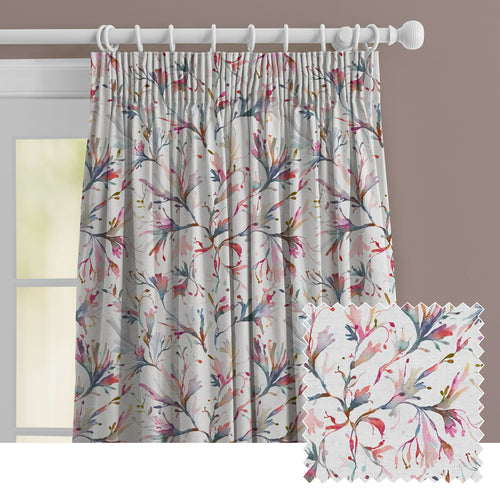 Floral Pink M2M - Seaweed Printed Made to Measure Curtains Abalone Voyage Maison