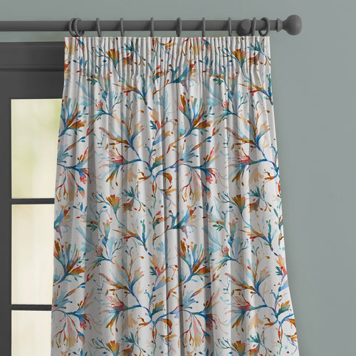 Floral Blue M2M - Seaweed Printed Made to Measure Curtains Cobalt Voyage Maison