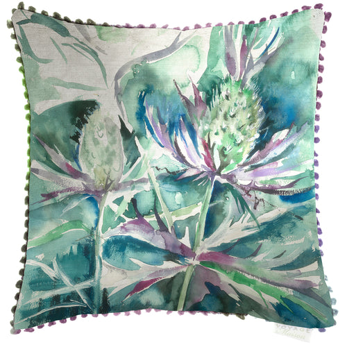 Voyage Maison Sea Printed Feather Cushion in Blue