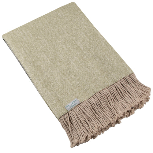 Plain Cream Throws - Selkirk Woven  Throw Cashew Additions