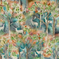  Samples - Seneca Forest Printed Fabric Sample Swatch Autumn Voyage Maison