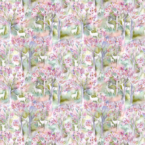 Animal Pink Fabric - Seneca Forest Printed Cotton Fabric (By The Metre) Spring Voyage Maison