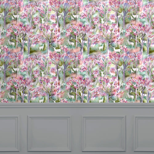 Animal Purple Wallpaper - Seneca Forest  1.4m Wide Width Wallpaper (By The Metre) Spring Voyage Maison