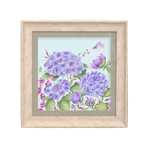 Floral Blue Wall Art - Seraphina  Framed Print Birch/Duck Egg Blue Voyage Maison