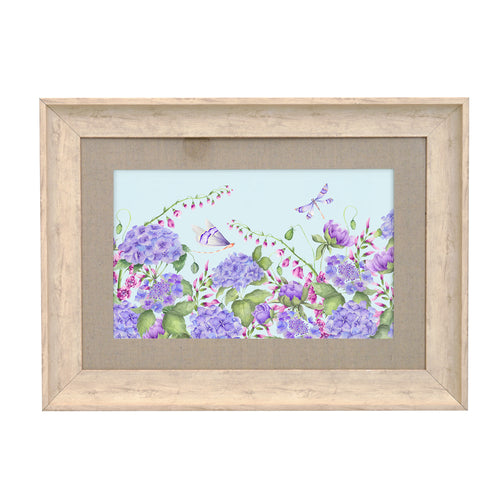 Floral Blue Wall Art - Seraphina  Framed Print Birch/Duck Egg Blue Voyage Maison