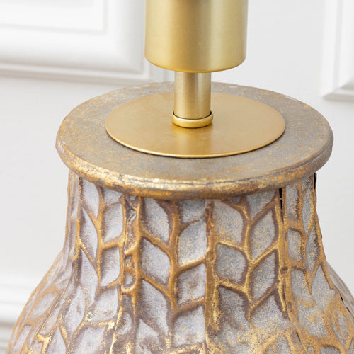 Geometric Gold Lighting - Serena  Lamp Base Gold/Whitewash Voyage Maison