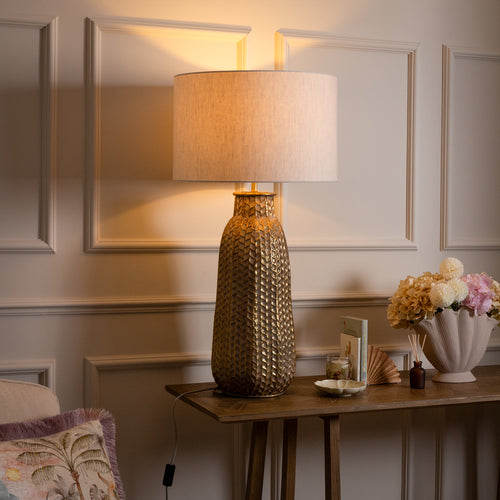 Geometric Gold Lighting - Serena  Lamp Base Gold/Whitewash Voyage Maison