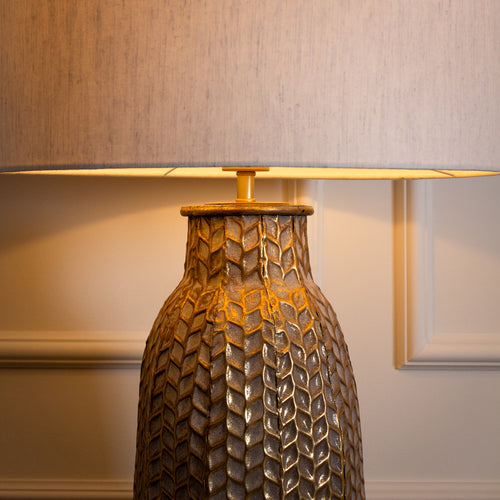 Geometric Gold Lighting - Serena  Lamp Base Gold/Whitewash Voyage Maison