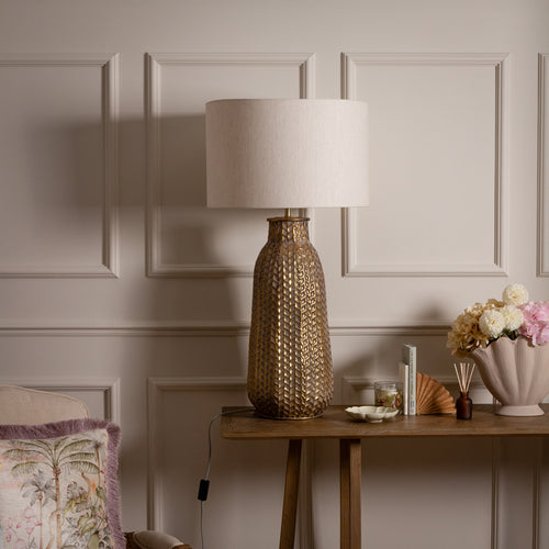 Geometric Gold Lighting - Serena  Lamp Base Gold/Whitewash Voyage Maison