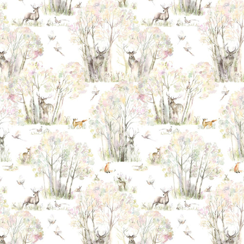 Animal Cream Fabric - Sherwood Printed Linen Fabric (By The Metre) Natural Voyage Maison