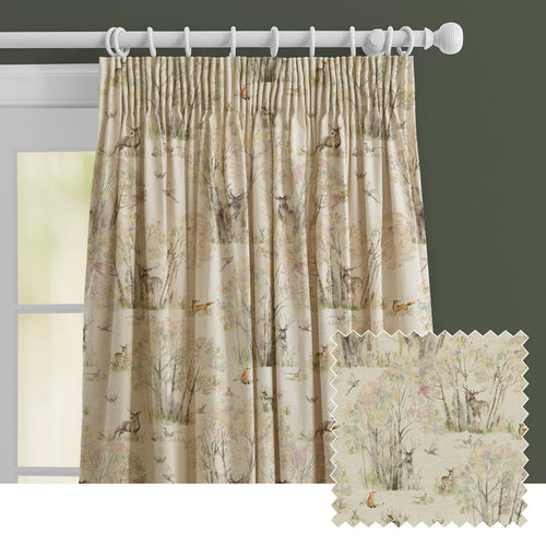 Animal Cream M2M - Sherwood Forest Printed Made to Measure Curtains Linen Voyage Maison