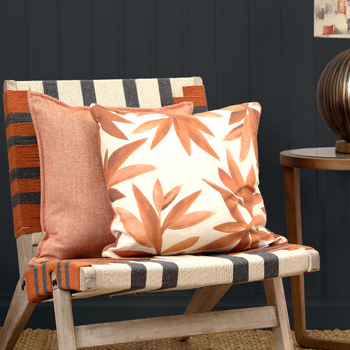 Additions Silverwood Printed Feather Cushion in Amber