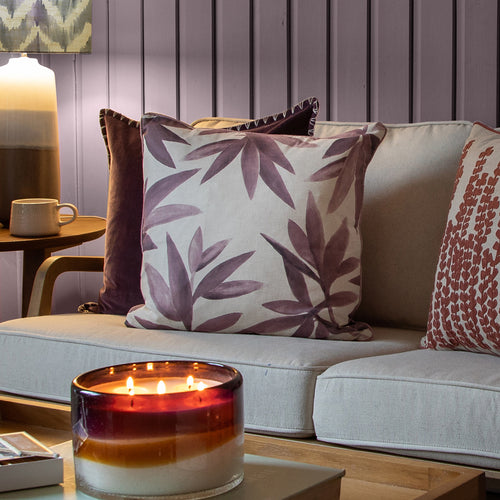 Additions Silverwood Printed Feather Cushion in Dusk