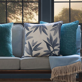 Voyage Maison Silverwood Printed Feather Cushion in Ocean