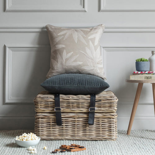 Additions Silverwood Printed Feather Cushion in Snow