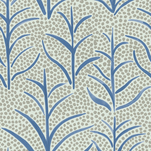 Floral Blue Wallpaper - Simba  1.4m Wide Width Wallpaper (By The Metre) Cobalt Voyage Maison