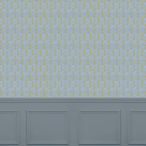 Floral Blue Wallpaper - Simba  1.4m Wide Width Wallpaper (By The Metre) Sky Voyage Maison