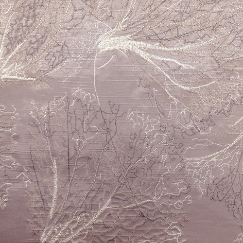 Abstract Pink Fabric - Sitara Embroidered Satin Fabric (By The Metre) Quartz Voyage Maison