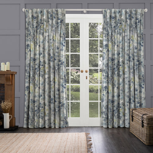 Floral Grey M2M - Sola Printed Made to Measure Curtains Granite Voyage Maison