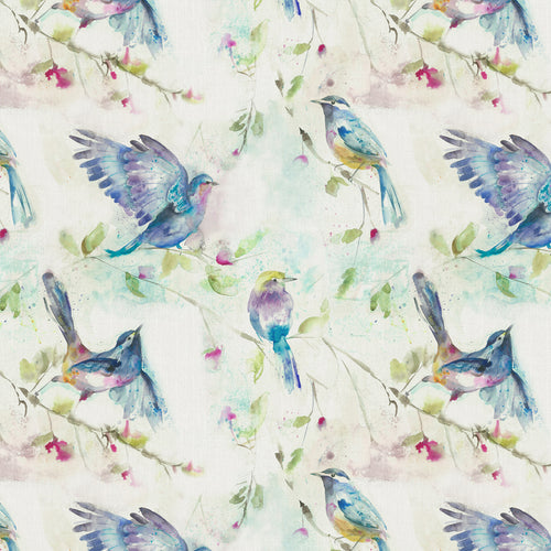 Voyage Maison Spring Flight Printed Oil Cloth Fabric (By The Metre) in Cobalt
