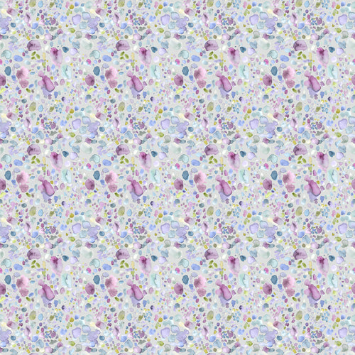 Abstract Purple Fabric - Sprinkles Printed Cotton Fabric (By The Metre) Damson Voyage Maison