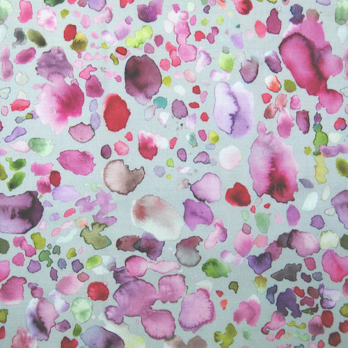 Abstract Pink Fabric - Sprinkles Printed Cotton Fabric (By The Metre) Raspberry Voyage Maison