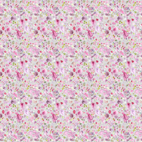 Abstract Pink Fabric - Sprinkles Printed Cotton Fabric (By The Metre) Raspberry Voyage Maison