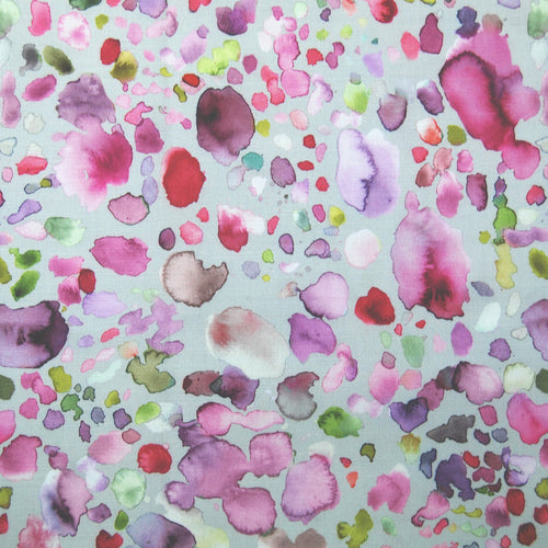  Samples - Sprinkles Printed Fabric Sample Swatch Raspberry Voyage Maison