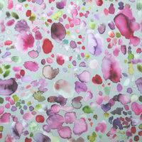  Samples - Sprinkles Printed Fabric Sample Swatch Raspberry Voyage Maison