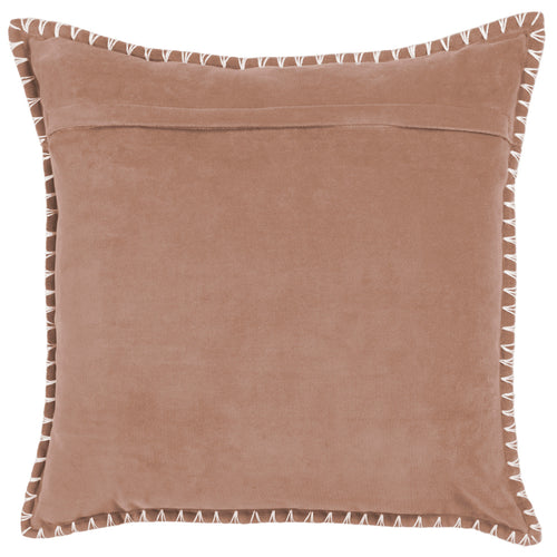 Additions Stitch Embroidered Feather Cushion in Coral