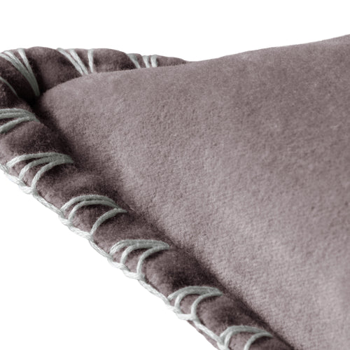 Additions Stitch Embroidered Feather Cushion in Lavender