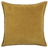 Voyage Maison Stitch Embroidered Feather Cushion in Mustard