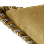 Additions Stitch Embroidered Feather Cushion in Mustard