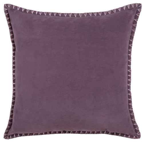 Additions Stitch Embroidered Feather Cushion in Plum