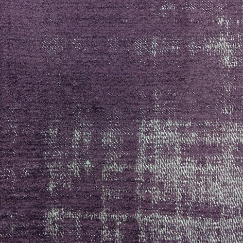 Plain Purple Fabric - Stratos Woven Jacquard Fabric (By The Metre) Amethyst Voyage Maison