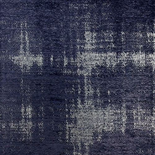 Plain Blue Fabric - Stratos Woven Jacquard Fabric (By The Metre) Midnight Voyage Maison