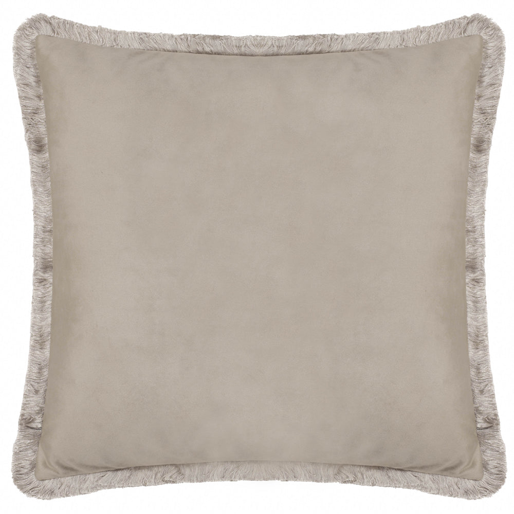 beige velvet cushions