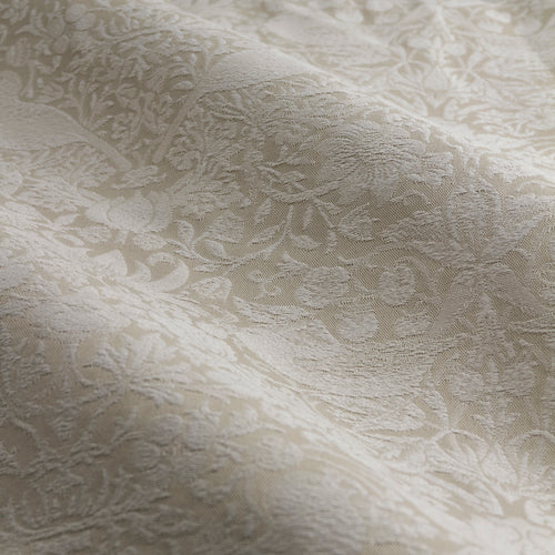 Floral Multi Curtains - Strawberry Thief Jacquard Fully Lined Pencil Pleat Curtains Linen Morris & Co