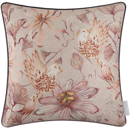 Animal Pink Cushions - Sybil Printed Piped Feather Filled Cushion Primrose Voyage Maison
