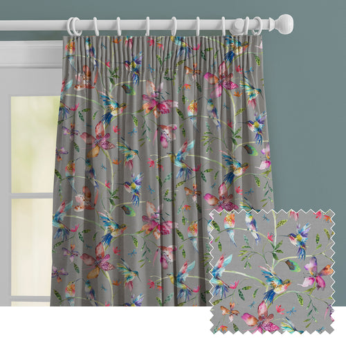 Animal Pink M2M - Tafuna Printed Made to Measure Curtains Duck Egg Voyage Maison