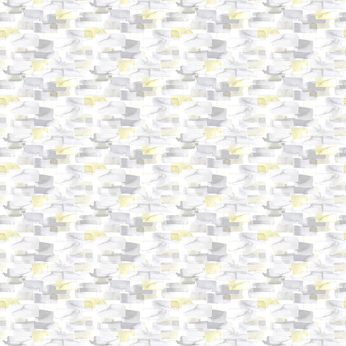 Abstract Yellow Fabric - Taifuph Printed Cotton Fabric (By The Metre) Lemon Voyage Maison