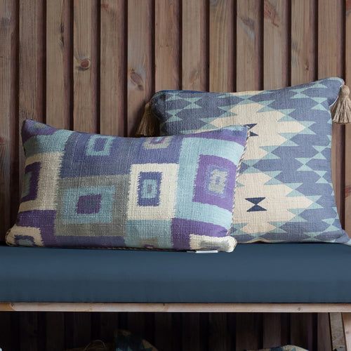 Abstract Blue Cushions - Tallulah Printed Feather Filled Cushion Skye Voyage Maison