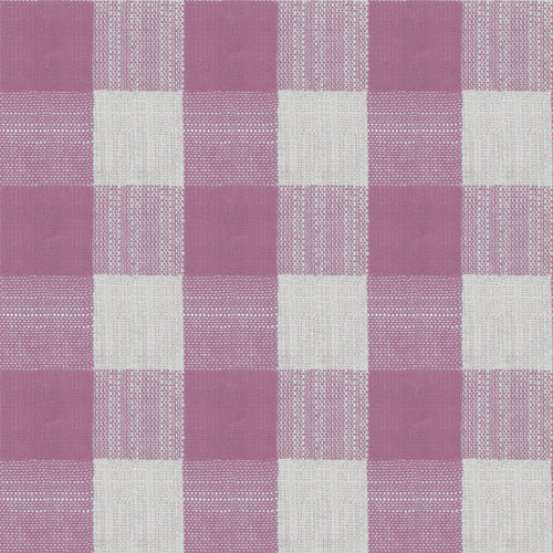 Check Pink Fabric - Tamar Printed Cotton Fabric (By The Metre) Berry Voyage Maison