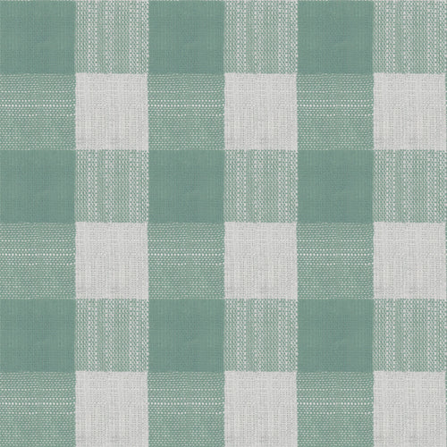 Check Green Fabric - Tamar Printed Cotton Fabric (By The Metre) Mint Voyage Maison
