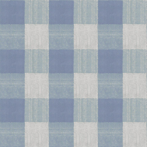 Check Blue Wallpaper - Tamar  1.4m Wide Width Wallpaper (By The Metre) Cornflower Voyage Maison