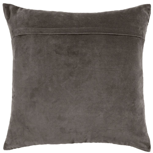 Additions Taro Embroidered Feather Cushion in Iron